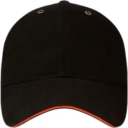FWRD Classic Sandwich Cap Black-Orange Front